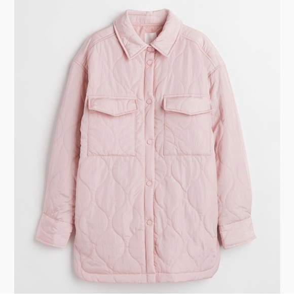 H&M Jackets & Blazers - NWT H&M Shell Pink Quilted Jacket